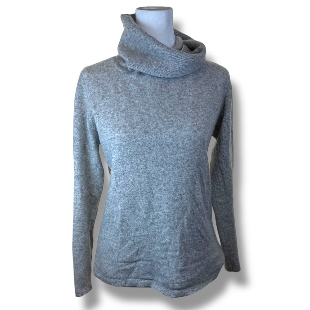 Charter Club Cashmere Turtleneck Sweater Light Gray 2 Ply Size M